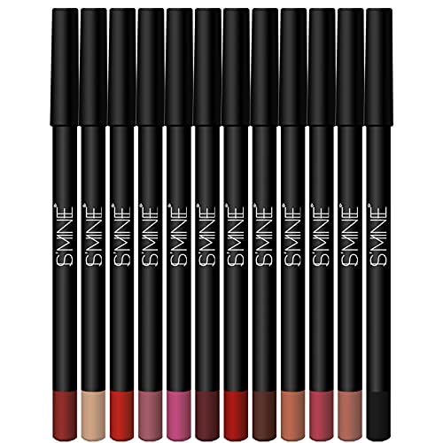 Buy 1 (Pack of 12 Matte Lipsticks) 💄✨ & Get Free (6Pcs Professional Lip Liner Set)